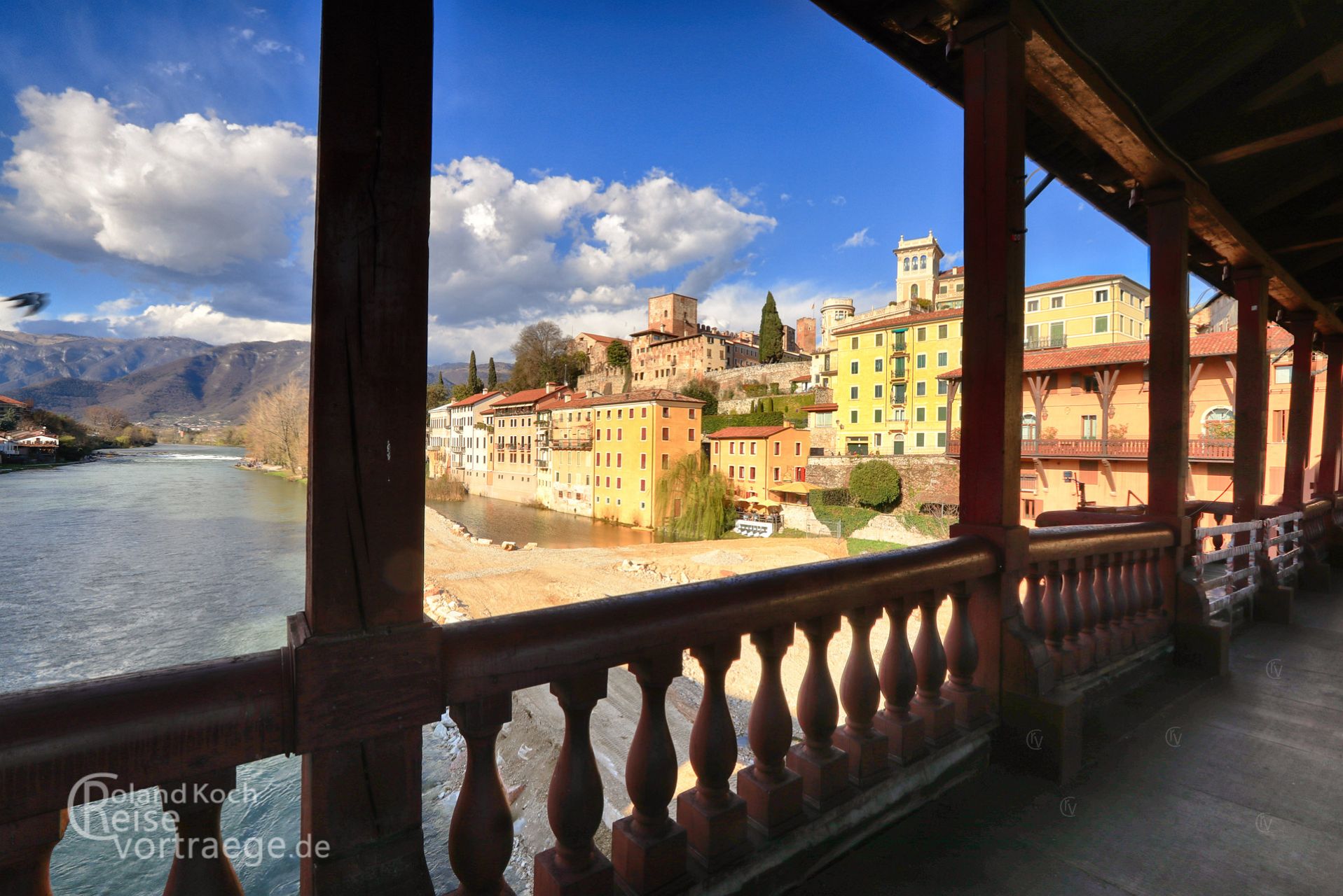 mit Kindern per Rad über die Alpen, Via Claudia Augusta, Bassano del Grappa, Ponte degli Alpini